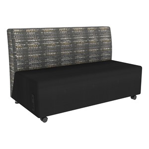 Shapes Series II Soft Seating Sofa w/ USB & Electrical Outlets - Telegraph Steel w/ Black