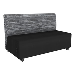 Shapes Series II Soft Seating Sofa w/ USB & Electrical Outlets - Sirocco Shoal w/ Black