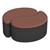 Shapes Series II Designer Soft Seating - 12" H Teardrop Pack of Two - Brick/Black