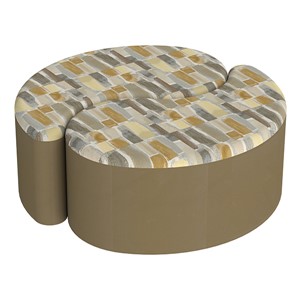 Shapes Series II Designer Soft Seating - 12" H Teardrop Pack of Two - Desert/Chocolate