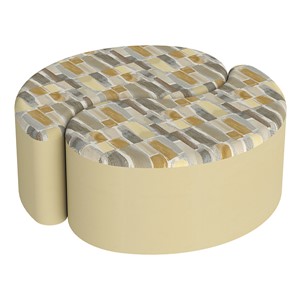 Shapes Series II Designer Soft Seating - 12" H Teardrop Pack of Two - Desert/Sand