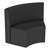Shapes Series II Structured Vinyl Soft Seating - S-Curve - Black Back & Seat
