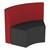 Shapes Series II Structured Vinyl Soft Seating - S-Curve - Burgundy Back & Black Seat