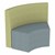 Shapes Series II Structured Vinyl Soft Seating - S-Curve - Green Back & Blue Seat