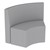 Shapes Series II Structured Vinyl Soft Seating - S-Curve - Gray Back & Seat