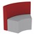 Shapes Series II Structured Vinyl Soft Seating - S-Curve - Burgundy Back & Gray Seat