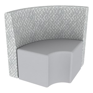 Shapes Series II Structured Soft Seating - Quarter Round (Grade 2 Material) - Charlotte Silver/Cool Gray