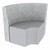 Shapes Series II Structured Soft Seating - Quarter Round (Grade 2 Material) - Charlotte Silver/Cool Gray