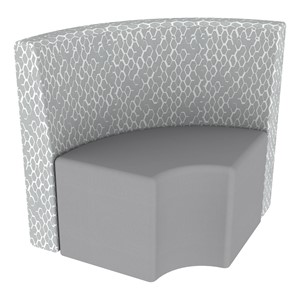Shapes Series II Structured Soft Seating - Quarter Round (Grade 2 Material) - Charlotte Silver/Light Gray