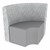 Shapes Series II Structured Soft Seating - Quarter Round (Grade 2 Material) - Charlotte Silver/Light Gray