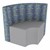 Shapes Series II Structured Soft Seating - Quarter Round (Grade 2 Material) - Telegraph Indigo/Light Gray