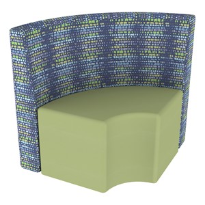 Shapes Series II Structured Soft Seating - Quarter Round (Grade 2 Material) - Telegraph Indigo/Fern Green