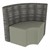 Shapes Series II Structured Soft Seating - Quarter Round (Grade 2 Material) - Telegraph Steel/Taupe