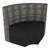 Shapes Series II Structured Soft Seating - Quarter Round (Grade 2 Material) - Telegraph Steel/Black