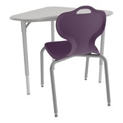 Boomerang Collaborative Desk w/o Wire Box and 18-Inch Profile Series School Chair