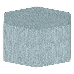 Shapes Series II Vinyl Soft Seating - Hexagon (18" High) - Blue Crosshatch