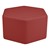 Shapes Series II Vinyl Soft Seating - Hexagon (18" High) - Red Smooth Grain