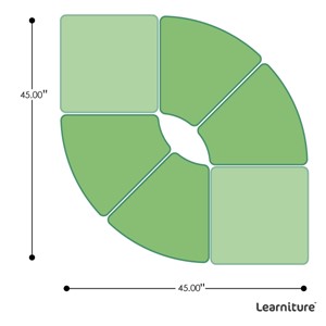 Shapes Series II Vinyl Seating - Table Leaf Set - Grouped Footprint