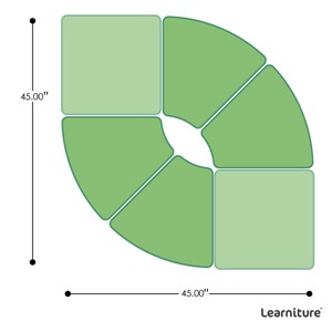 Shapes Series II Vinyl Seating - Power Leaf Set - Grouped Footprint