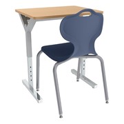 Adjustable-Height Y-Frame Desk w/ Profile Series School Chair (18" Seat Height)