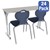 Adjustable-Height Y-Frame Two-Student Desk and 18-Inch Profile Series School Chair Set – Desks/Chairs for 24 Students
