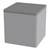 Shapes Series II Soft Seating w/ Tabletop - Cube - Light Gray Smooth Grain w/ Cosmic Strandz Tabletop