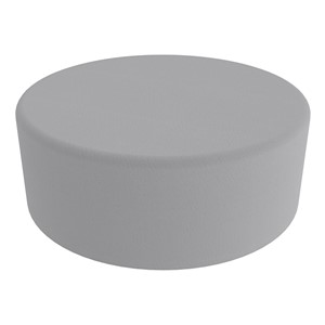 Shapes Series II Vinyl Soft Seating - Large Round (12" H) - Light Gray Smooth Grain