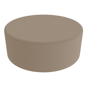 Shapes Series II Vinyl Soft Seating - Large Round (12" H) - Taupe Smooth Grain