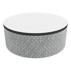 Shapes Series II Soft Seating Modular Whiteboard Table - Large Cylinder - Charlotte Silver