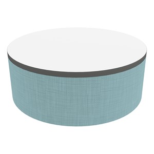Shapes Series II Soft Seating Tabletop - Large Round (12" H) - Blue Crosshatch