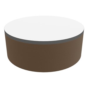 Shapes Series II Soft Seating Tabletop - Large Round (12" H) - Chocolate Smooth Grain