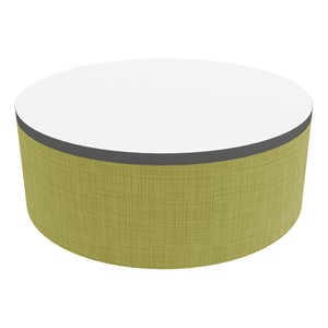 Shapes Series II Soft Seating Tabletop - Large Round (12" H) - Green Crosshatch