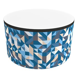 Shapes Series II Soft Seating Modular Whiteboard Table - Large Cylinder - Angle Midnight