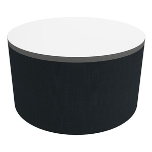 Shapes Series II Soft Seating Tabletop - Large Round (18" H) - Navy Crosshatch