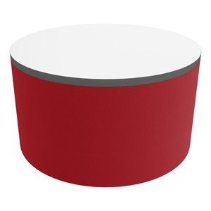 Shapes Series II Soft Seating Tabletop - Large Round (18" H) - Red Smooth Grain