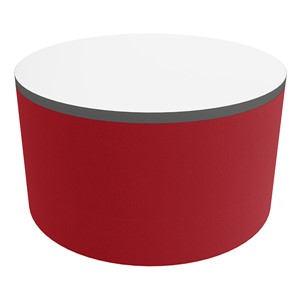 Shapes Series II Soft Seating Tabletop - Large Round (18" H) - Red Smooth Grain