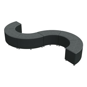 Shapes Series II Designer Soft Seating - 18" H S-Curve (Pack of Six) - Atomic/Navy