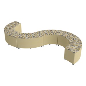 Shapes Series II Designer Soft Seating - 18" H S-Curve (Pack of Six) - Desert/Sand