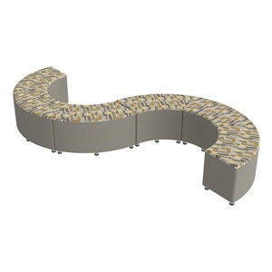 Shapes Series II Designer Soft Seating - 18" H S-Curve (Pack of Six) - Desert/Taupe