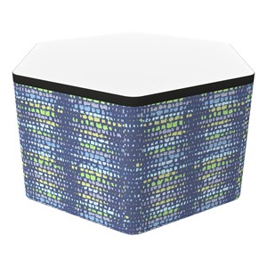 Shapes Series II Soft Seating Modular Whiteboard Table - Hex - Telegraph Indigo