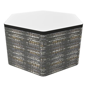 Shapes Series II Soft Seating Modular Whiteboard Table - Hex - Telegraph Steel