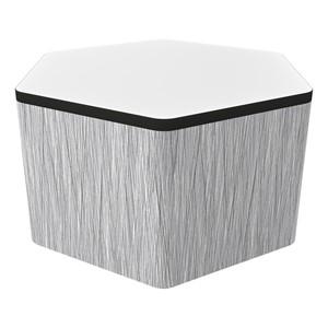 Shapes Series II Soft Seating Modular Whiteboard Table - Hex - Live Wire Stone