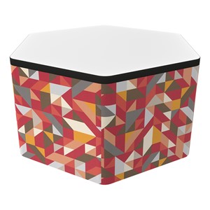 Shapes Series II Soft Seating Modular Whiteboard Table - Hex - Angle Pepper