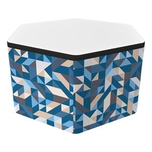 Shapes Series II Soft Seating Modular Whiteboard Table - Hex - Angle Midnight