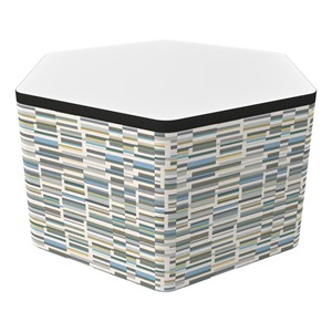 Shapes Series II Soft Seating Modular Whiteboard Table - Hex - Bandwidth Circuit