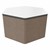 Shapes Series II Soft Seating Whiteboard Tabletop - Hex (18" High) - Brown Crosshatch