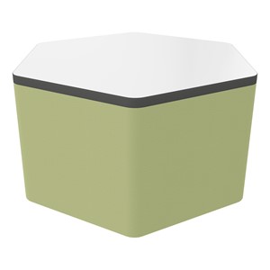 Shapes Series II Soft Seating Whiteboard Tabletop - Hex (18" High) - Fern Green Smooth Grain
