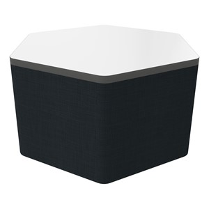 Shapes Series II Soft Seating Whiteboard Tabletop - Hex (18" High) - Midnight Crosshatch