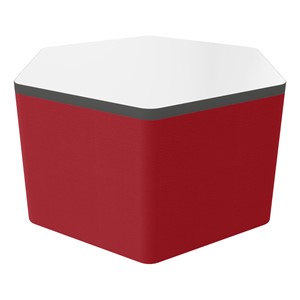 Shapes Series II Soft Seating Whiteboard Tabletop - Hex (18" High) - Red Smooth Grain