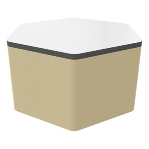 Shapes Series II Soft Seating Whiteboard Tabletop - Hex (18" High) - Sand Smooth Grain